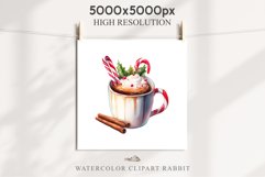 watercolor Christmas Hot Chocolate Coffee Clipart Cup PNG Scrapbooking Nursery wall art card making collage printable files xmas decor junk journal sublimation santa, xmas sublimation nursery, holiday winter  food drink