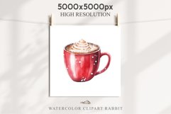 watercolor Christmas Hot Chocolate Coffee Clipart Cup PNG Scrapbooking Nursery wall art card making collage printable files xmas decor junk journal sublimation santa, xmas sublimation nursery, holiday winter  food drink