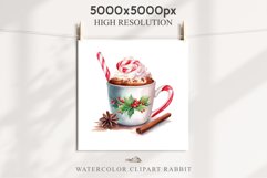watercolor Christmas Hot Chocolate Coffee Clipart Cup PNG Scrapbooking Nursery wall art card making collage printable files xmas decor junk journal sublimation santa, xmas sublimation nursery, holiday winter  food drink