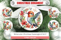 Christmas Ornaments Watercolor Christmas Hummingbird Product Image 1