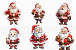 Christmas in July Santa Claus Watercolor Sublimation Clipart Product Image 6