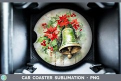 GorgeousWatercolor Christmas Car Coaster design.
