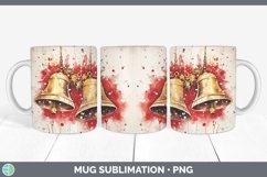 GorgeousWatercolor Christmas Mug Wrap design.