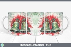 GorgeousWatercolor Christmas Mug Wrap design.