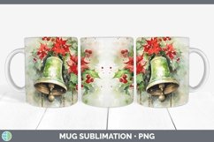 GorgeousWatercolor Christmas Mug Wrap design.