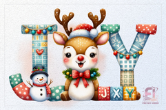 Hand-painted watercolor Christmas deer and snowman clipart PNG transparent background, 300 DPI. Great for cards, stickers, sublimation, mugs and winter crafts.