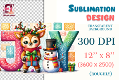 Hand-painted watercolor Christmas deer and snowman clipart PNG transparent background, 300 DPI. Great for cards, stickers, sublimation, mugs and winter crafts.