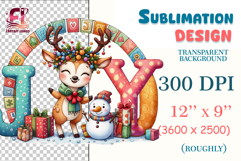 Hand-painted watercolor Christmas deer and snowman clipart PNG transparent background, 300 DPI. Great for cards, stickers, sublimation, mugs and winter crafts.