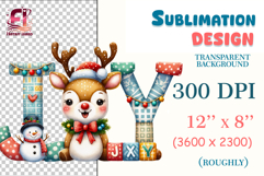 Hand-painted watercolor Christmas deer and snowman clipart PNG transparent background, 300 DPI. Great for cards, stickers, sublimation, mugs and winter crafts.