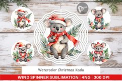 Wind Spinner Watercolor Christmas Koala Product Image 1