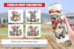 Tumbler Wrap Watercolor Christmas Koala Product Image 1