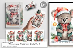 Digital Paper Watercolor Christmas Koala Product Image 1