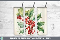 GorgeousWatercolor Christmas Tumbler design.