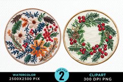 Watercolor Christmas Mix PNG Clipart Product Image 1