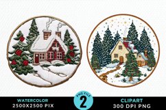 Watercolor Christmas Mix Design Clipart Product Image 1