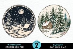 Watercolor Christmas Mix PNG Clipart Product Image 1