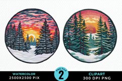 Watercolor Christmas Mix Design Clipart Product Image 1