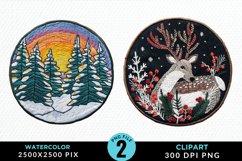 Watercolor Christmas Mix PNG Clipart Product Image 1