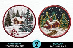 Watercolor Christmas Mix PNG Clipart Product Image 1