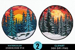 Watercolor Christmas Mix PNG Clipart Product Image 1