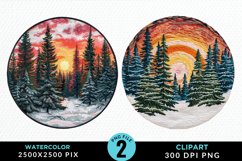 Watercolor Christmas Mix Design Clipart Product Image 1