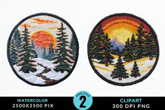 Watercolor Christmas Mix Clipart Bundle Product Image 2