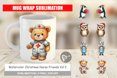 Christmas Nurse Mug Wrap Product Image 1