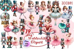 Nutcracker Clipart, Ballerina Clipart, Christmas Clipart Product Image 1