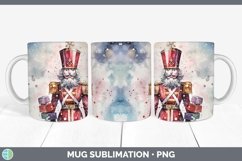 GorgeousWatercolor Christmas Mug Wrap design.