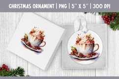 Watercolor Christmas Hot Cocoa Mug | Ornament Sublimation Product Image 1