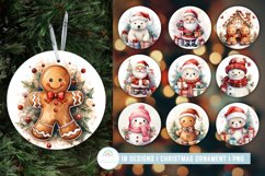 Watercolor Christmas Ornament Sublimation Bundle Product Image 1