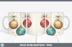 GorgeousWatercolor Christmas Mug Wrap design.