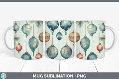 GorgeousWatercolor Christmas Mug Wrap design.