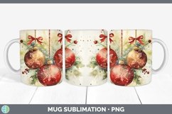 GorgeousWatercolor Christmas Mug Wrap design.