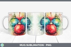 GorgeousWatercolor Christmas Mug Wrap design.