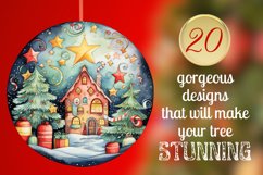 Watercolor Christmas Ornaments Sublimation Bundle Png Product Image 2