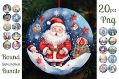 Watercolor Christmas Ornaments Sublimation Bundle Png Product Image 1