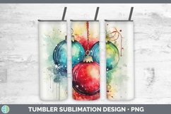 GorgeousWatercolor Christmas Tumbler design.