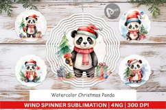 Wind Spinner Watercolor Christmas Panda Product Image 1