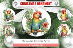 Christmas Ornaments Watercolor Christmas Parrot Product Image 1