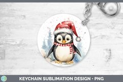 GorgeousWatercolor Christmas Keychain design.