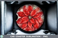 GorgeousWatercolor Christmas Car Coaster design.