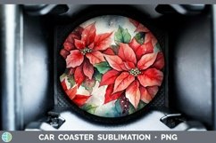 GorgeousWatercolor Christmas Car Coaster design.
