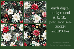 Christmas Pattern, Red White Poinsettia Christmas Pattern 11 Product Image 2