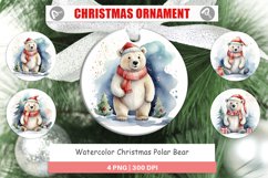 Christmas Ornaments Watercolor Christmas Polar Bear Product Image 1