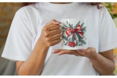 Christmas Red Bow | Mug sublimation design Product Image 2