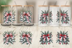 Christmas Red Bow Glass Can Wraps Product Image 4