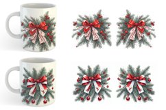 Christmas Red Bow | Mug sublimation design Product Image 3