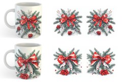 Christmas Red Bow | Mug sublimation design Product Image 4