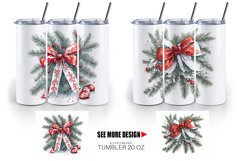 Christmas Red Bow | Tumbler Sublimation Wrap Product Image 5